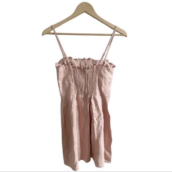 Reformation Ava Ruffle Linen Mini Dress - Picture 3 of 6